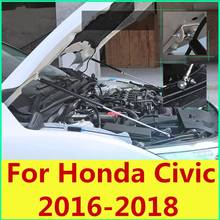 Cubierta de motor frontal para coche, barra de puntal, barras de choque, soporte de capó para Honda Civic 2016-2018, sedán de décima generación 2024 - compra barato