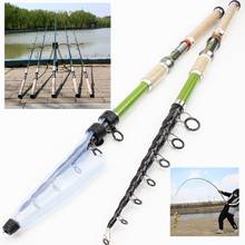 NEW 2.1m 2.4m 2.7m 3.0m 3.6m Telescopic Fishing Rod carbon wooden handle Spinning Rod Extra heavy carp fishing pole sea Tackle 2024 - buy cheap