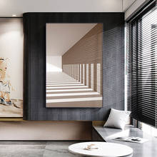 Pintura minimalista em tela moderna de construção, posteres e impressões, imagens da moda para parede da sala, decoração de casa 2024 - compre barato