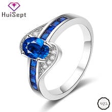 HuiSept 925 Silver Jewelry Ring Accessories with Zircon Gemstone Finger Rings for Women Wedding Promise Party Gifts Wholesale 2024 - buy cheap