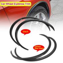 Pair Universal Car Wheel Eyebrow Cover Trim Lip Rubber Protector Sticker Strips Fender Anti Collision Carbon Fiber/Black 2024 - buy cheap