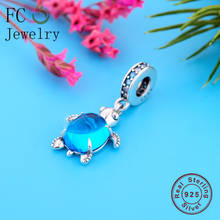 FC Jewelry-abalorio para pulsera Berloque 925 Plata 2020, cristal Murano, tortuga 2024 - compra barato