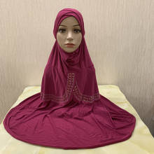 H121 testa crisscrossed grande tamanho muçulmano hijab cachecol islâmico chapéu lenço armia puxar no headwrap orar turbante bonés 2024 - compre barato