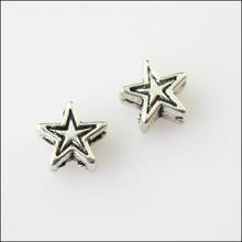 Abalorios de estrella diminuta, cuentas espaciadoras de tono plateado tibetano, 6mm, novedad de 120 2024 - compra barato