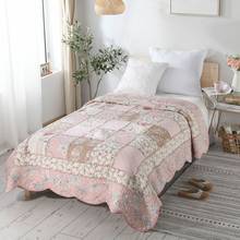 CHAUSUB Kids Bedspread Cotton Quilt 1Piece Handmade Patchwork Coverlet Summer Quilts Twin Size 150*200cm Sofa Quilted Blanket 2024 - buy cheap