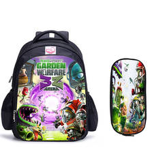 Mochila escolar infantil 16 tamanhos vs zumbi, mochila ortopédica infantil para meninos e meninas 2024 - compre barato