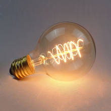 Ретро лампа Эдисона E27 AC220-240v 40 Вт G80 накаливания лампы накаливания Ampoule винтажные лампы Эдисона 2024 - купить недорого