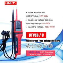 UNI-T UT15B/UT15C Waterproof Multi-function Voltage Detectors Volt Testing Pen AC DC Voltmeter Beeper and LED Light Indicator 2024 - buy cheap