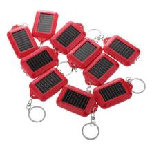 Mini chaveiro com lanterna de 3led, anel recarregável de luz solar 10x, novo-vermelho-abux 2024 - compre barato