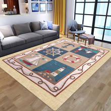 nordic retro anchor carpet living room rug kids play rug non-slip rug bedroom 3d rugs soft sofa hallway parlor floor mat custom 2024 - buy cheap
