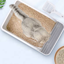 Large Space Pet Cat Litter Box Splash Resistance Semi-Enclosed Deodorant Cat Toilet Pan With Shovel For Pet Cats Small Dogs 2024 - buy cheap