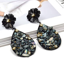 New Arrival Fashion Full Rhinestone Black Drop Earrings Fine Jewelry Accessories For Women Vintage Dangle Pendientes Bijoux 2024 - buy cheap