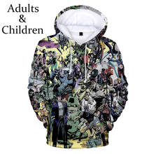 Sudadera con capucha 3D para niños y niñas, suéter informal de JOJO Popular Harajuku adecuado para niños y niñas, tops de otoño 2024 - compra barato