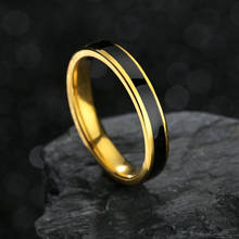 Anillo fino de acero inoxidable sólido de 2 MM, anillo minimalista de moda esmaltado de Color dorado, anillo de cola de fiesta elegante E 2024 - compra barato