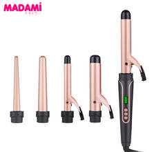 Interchangeable 5 in 1 Hair Curling Irons Wand Tourmaline Ceramic Curler Waver Professional Salon Hair Styling Tools 450°F 2024 - buy cheap