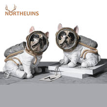 NORTHEUINS-figuritas de perro de navegación espacial de resina, estatua de astronauta de Animal moderno, adorno para Interior, decoración para sala de estar, regalo 2024 - compra barato