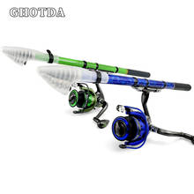 Telescopic Fishing Rod Reel Combo Kit Fishing Rod Gear Set+Spinning Reel Mini Travel Surf Rod 2024 - buy cheap