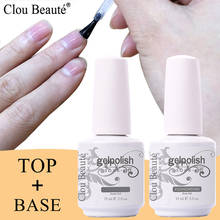 Base y capa superior de Clou Beaute, Gel de uñas UV transparente, laca de Gel de imprimación para manicura artística, 15ml, BT01 2024 - compra barato
