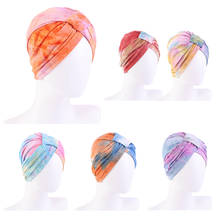 Print Women Hair Loss Hat Head Scarf Turban Cap Muslim Cancer Chemo Hat Cover Wrap Islamic Bonnet Pleated Beanies Cap 2024 - buy cheap