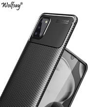 Para Samsung Galaxy Caso A31 Bumper Silicone Anti-batida Caso De Fibra De Carbono À Prova de Choque Capa Para Samsung A31 Para Galaxy a31 A21 A01 2024 - compre barato