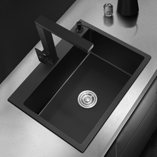 Black Stainless Steel Pia Black Sink Above Counter Single Bowel Kitchen Sinks Vegetable Washing Sink Kitchen 75x45cm 2024 - buy cheap