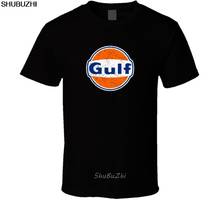 Shubuzhi-Camiseta de algodón con Logo Gulf Oil, camisa nueva de moda, 100% algodón, a estrenar, sbz3538 2024 - compra barato