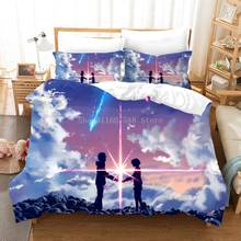 Juego de cama con tu nombre, ropa de cama textil para el hogar, fundas de almohada, funda nórdica de Anime, 2/3 Uds. 2024 - compra barato