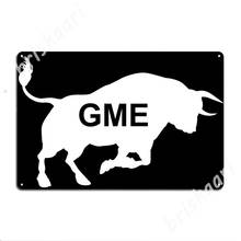 Gme Stock Bull металлические знаки, Настенный декор, дизайнерские кинотеатры 2024 - купить недорого