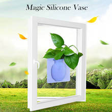 Magic Flower Plant Vases Flower Container Home Offices Outdoor Plant Magic Offices Wall Vase Silicone Sticky Magic Vase 2024 - buy cheap