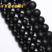 Dull Polished Black Agates Beads  4-16mm Natural Round Loose Spacer Charm Beads For Jewelry Making DIY Women Bracelets Ear Studs 2024 - buy cheap