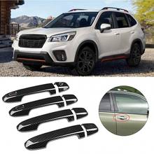 8pcs/set Carbon Fiber Grain Smart Exterior Door Handle Cover Trim Fit For Subaru Forester SK 2019 ABS Material Door Handle Cover 2024 - buy cheap