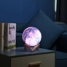 16 colores 3D estrella Luna lámpara de noche luces hogar Decoración LED iluminación regalo creativo luz de noche Usb Galaxy lámpara 2024 - compra barato