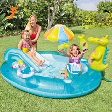 Tobogán acuático inflable para niños, tobogán de agua para patio trasero, diversión, césped, piscinas para exteriores, Verano 2024 - compra barato