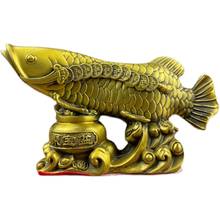 Ornamentos de cobre para peixes, decoração da sorte para a sala de estar arowana com figura da fortuna a cada ano 2024 - compre barato