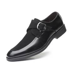 Novos Homens Se Vestem Sapatos Sombra Patente Moda De Luxo De Couro Sapatos de Casamento Do Noivo Dos Homens de Luxo de estilo italiano Sapatos Oxford Tamanho Grande 2024 - compre barato