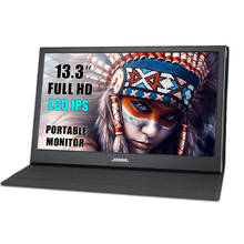 Новый 13,3 дюймов, 2 K Портативный компьютерный монитор ПК HDMI PS3 PS4 Xbo x360 1080 P ips ЖК-дисплей светодиодный 15,6 дюймов Дисплей монитор для Raspberry Pi 2024 - купить недорого