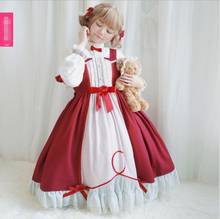 Mujeres japonesas Harajuku dulce vestido JSKLolita vestido Mori chica Lori Lolita kawaii princesa vestido 2024 - compra barato