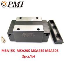 2pcs/lot  Original Taiwan PMI MSA15S  MSA20S MSA25S MSA30S linear guideway slide block Carriage for  machine CNC router 2024 - buy cheap