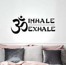 Decalque de parede de vinil buda ioga índia, respiração om para relaxamento adesivo de parede para casa sala de estar decoração fashion fj13 2024 - compre barato