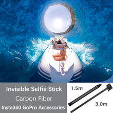 Palo de Selfie Invisible de fibra de carbono ultralargo para Insta360 ONE X2 / ONE R / ONE X GoPro Max DJI OSMO, accesorios de cámara, 1,5 m, 3m 2024 - compra barato