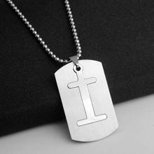 English initial letter I name symbol necklace detachable double layer text stainless steel English alphabet Family gifts jewelry 2024 - buy cheap