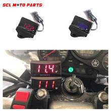 ALconstar-Mini medidor de voltaje para motocicleta, voltímetro de carreras, Panel de prueba de voltios para vehículos, CC de 12V, pantalla Digital LED 2024 - compra barato