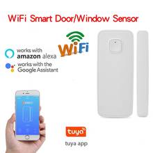 Sensor inalámbrico para puerta y ventana con WiFi, Detector de seguridad inteligente para el hogar a través de Smart Life, Tuya, Control por aplicación Compatible con Alexa Google Home 2024 - compra barato
