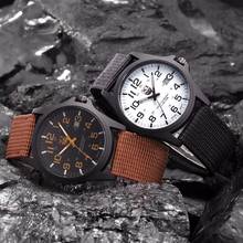 Великолепный новый дизайн наружные мужские часы с нейлоновым ремешком военные спортивные аналоговые кварцевые спортивные наручные часы мужские Relogio Masculino 2024 - купить недорого