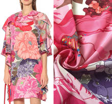 Tecido crepe duplo de imitação para mulher, tecido de 145cm de largura rosa hortência, vestidos blusa, costura de pano diy 2024 - compre barato