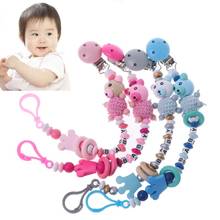 Baby Pacifier Clip Chain Infant Boys Girls Cute Cartoon Bear Letters Toys Teether Pacifier Chain Holder Baby Nipple Feeding 2024 - buy cheap