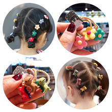 Повязка на голову с цветами в Корейском стиле, детская лента для волос, канатная Резиновая лента 2024 - купить недорого