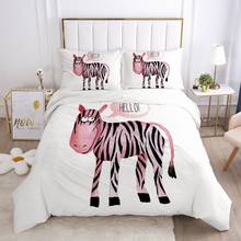 3D Custom Bedding Sets Animal Zebra Duvet Quilt Cover Set Comforter Bed Linens Pillowcase King Queen Full Double Home Texitle 2024 - buy cheap