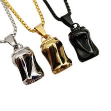 New plated black/gold/silver color pull can pendant necklace stainless steel hip hop pop top can necklace hip hop jewelry 2024 - buy cheap