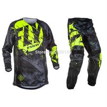 Free shipping 2019 Fly Fish Racing Pants & Jersey Combos Motocross MX Racing Suit Motorcycle Moto Dirt Bike MX ATV Gear Set 2024 - buy cheap